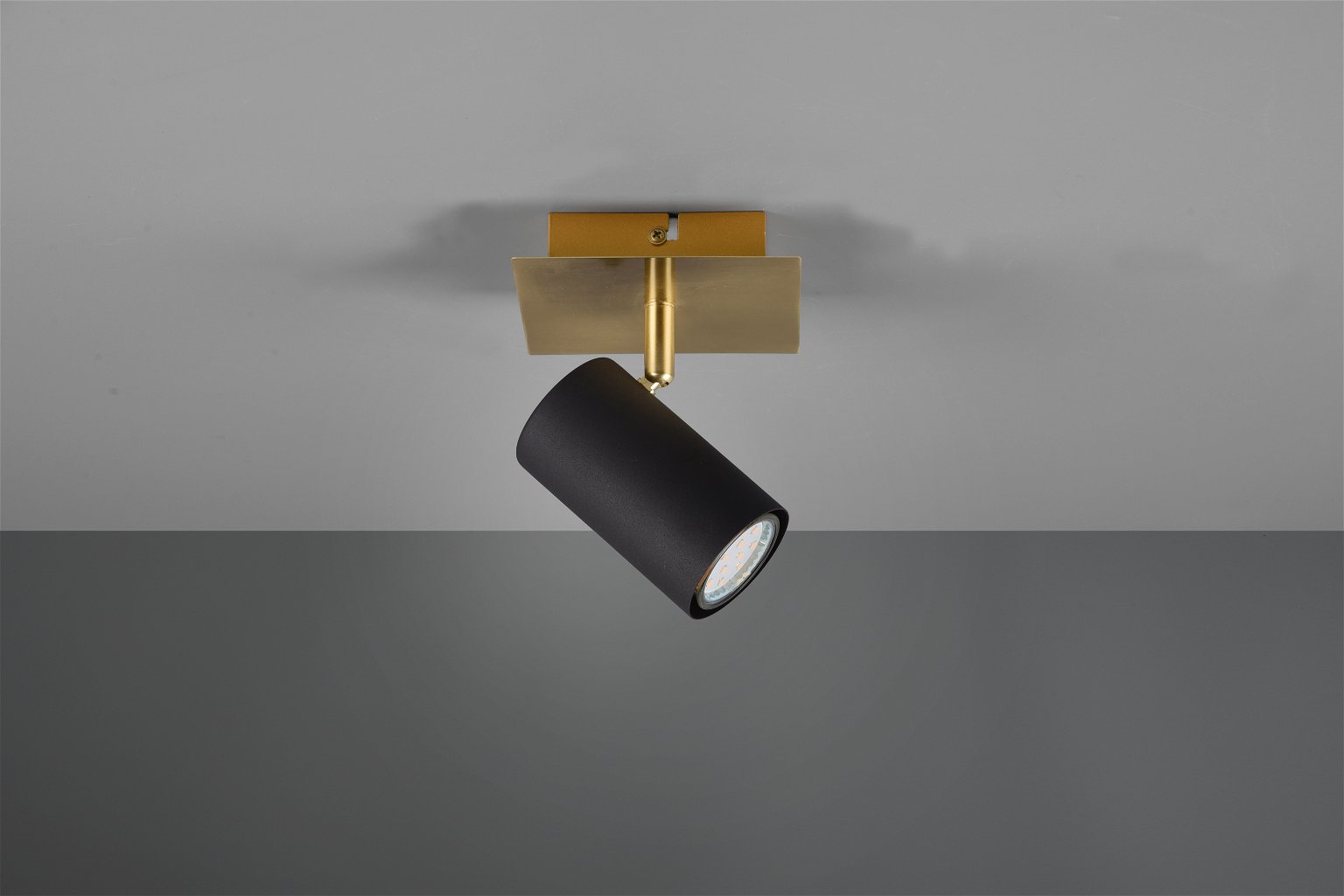 Sieninis šviestuvas TRIO MARLEY, 1x GU10, max 25W, žalvario/juodos sp., ø12 x h15 cm - 3