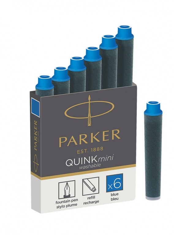 Rašalo kapsulės "Parker" ilgos 5 vnt mėlyna-0