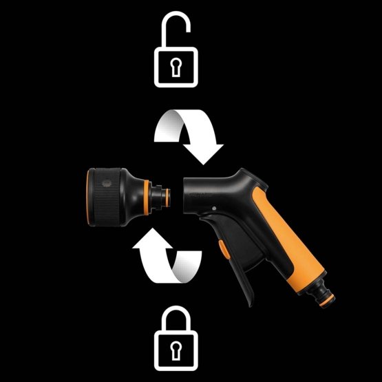Laistymo pistoletas FISKARS Comfort, 3 funkcijų, reguliuojamas - 6