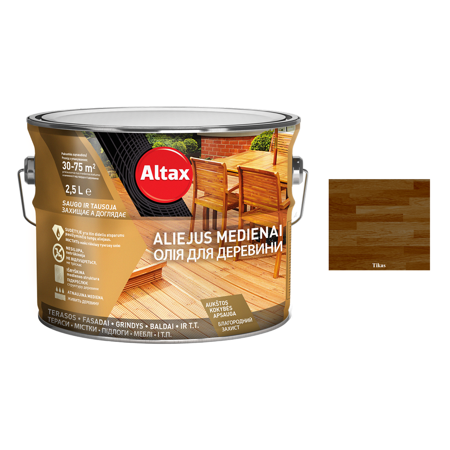 Aliejus medienai ALTAX, tikmedžio sp., 2,5 l