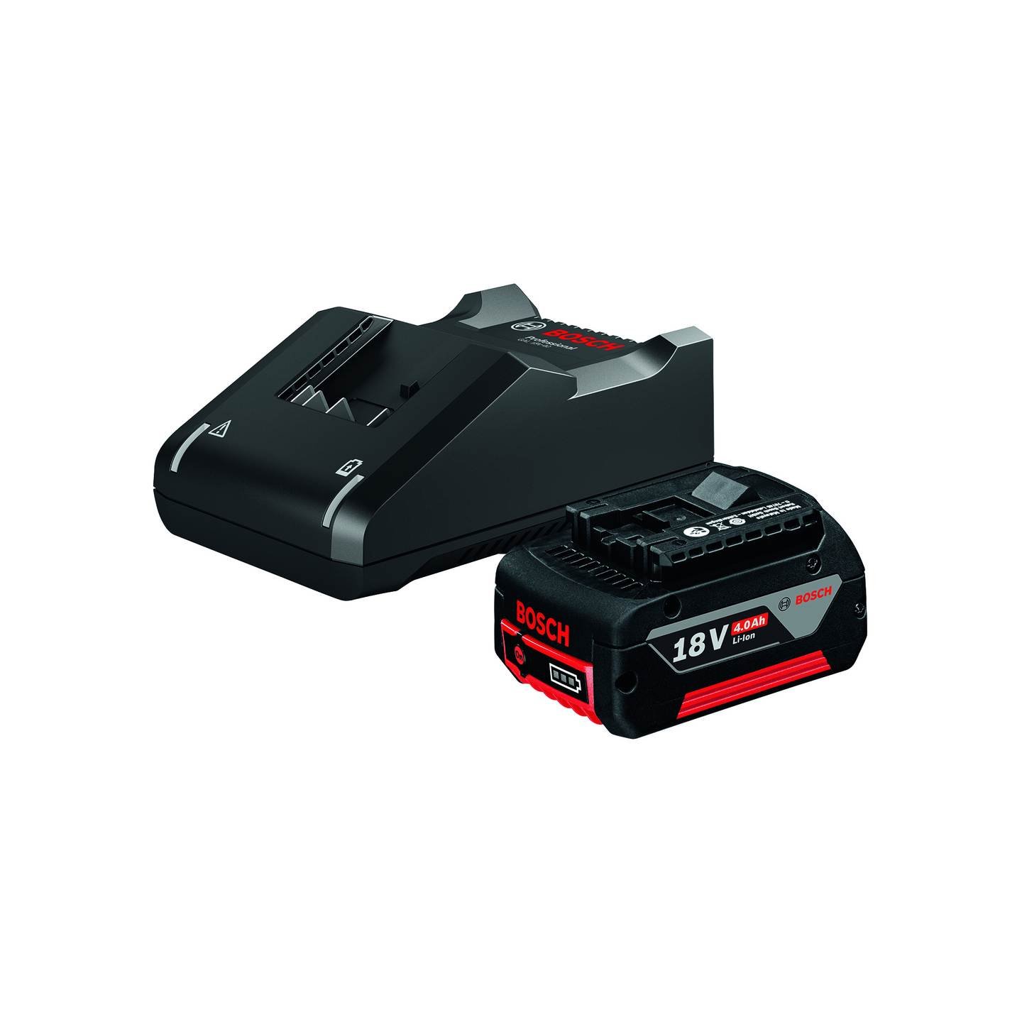 Akumuliatoriaus ir kroviklio rinkinys BOSCH GBA, 18 V, 4,0 Ah Li-ion, GAL 18V-40-0