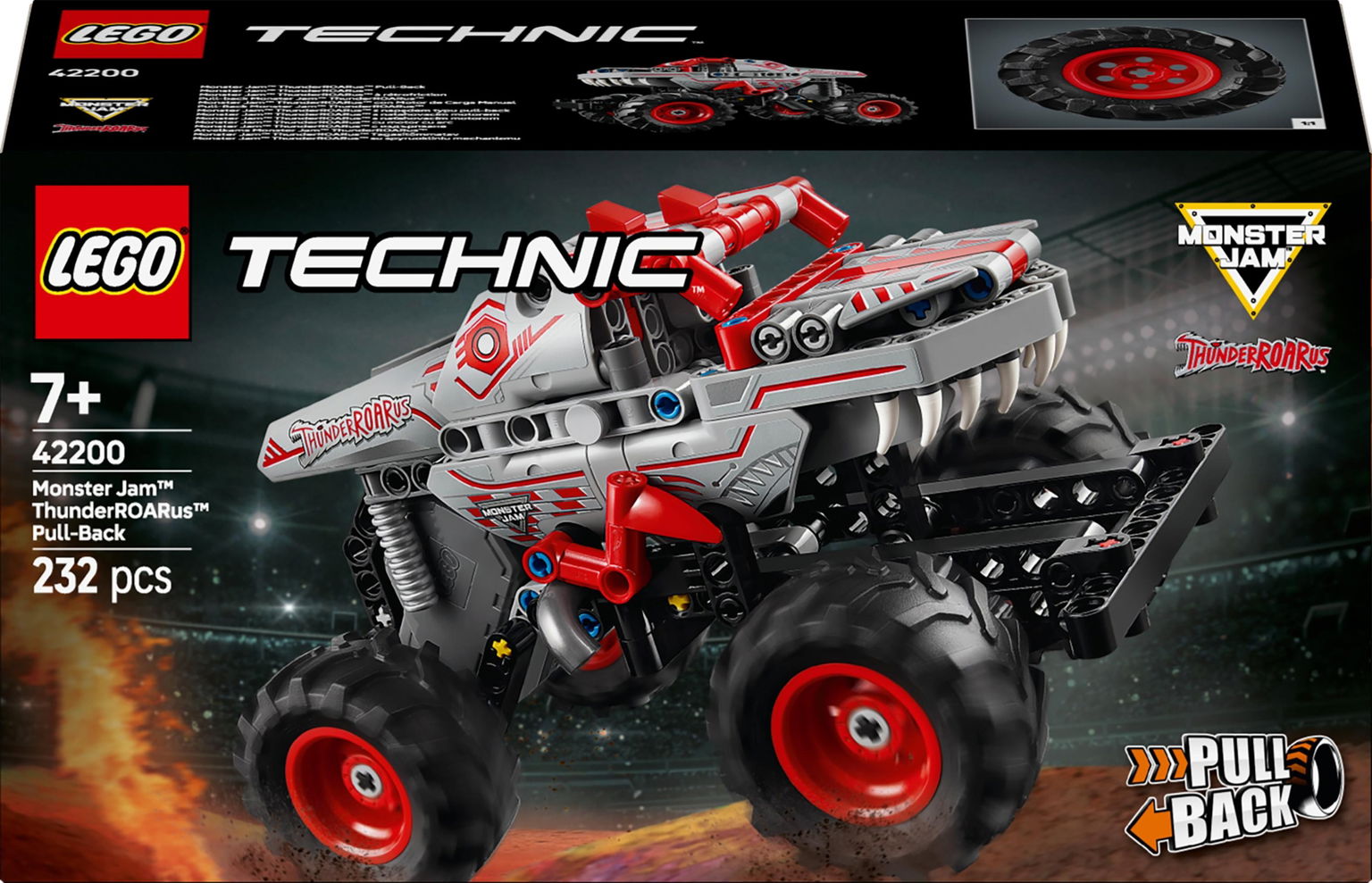 Konstruktorius LEGO Technic Monster Jam™ ThunderROARus™ Pull-Back-0