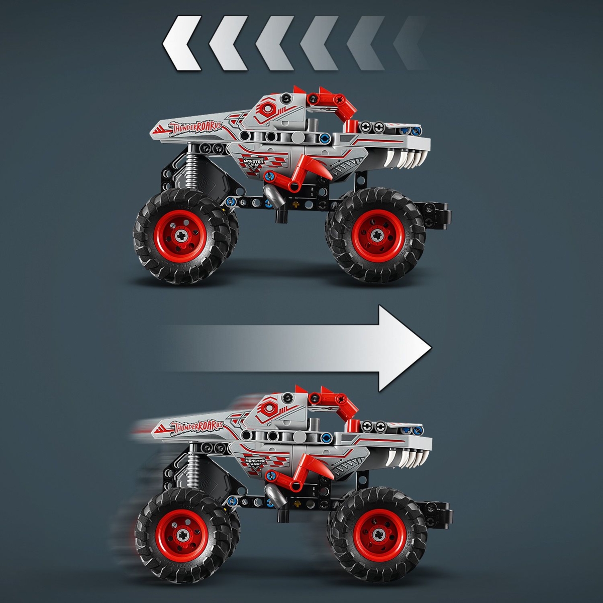 Konstruktorius LEGO Technic Monster Jam™ ThunderROARus™ Pull-Back - 4