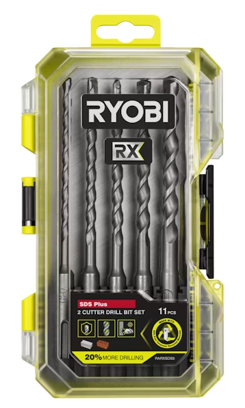 Betono grąžtų rinkinys RYOBI RARXSDS5, 4/6/7/8/10 mm, SDS-Plus, 5 vnt.-0