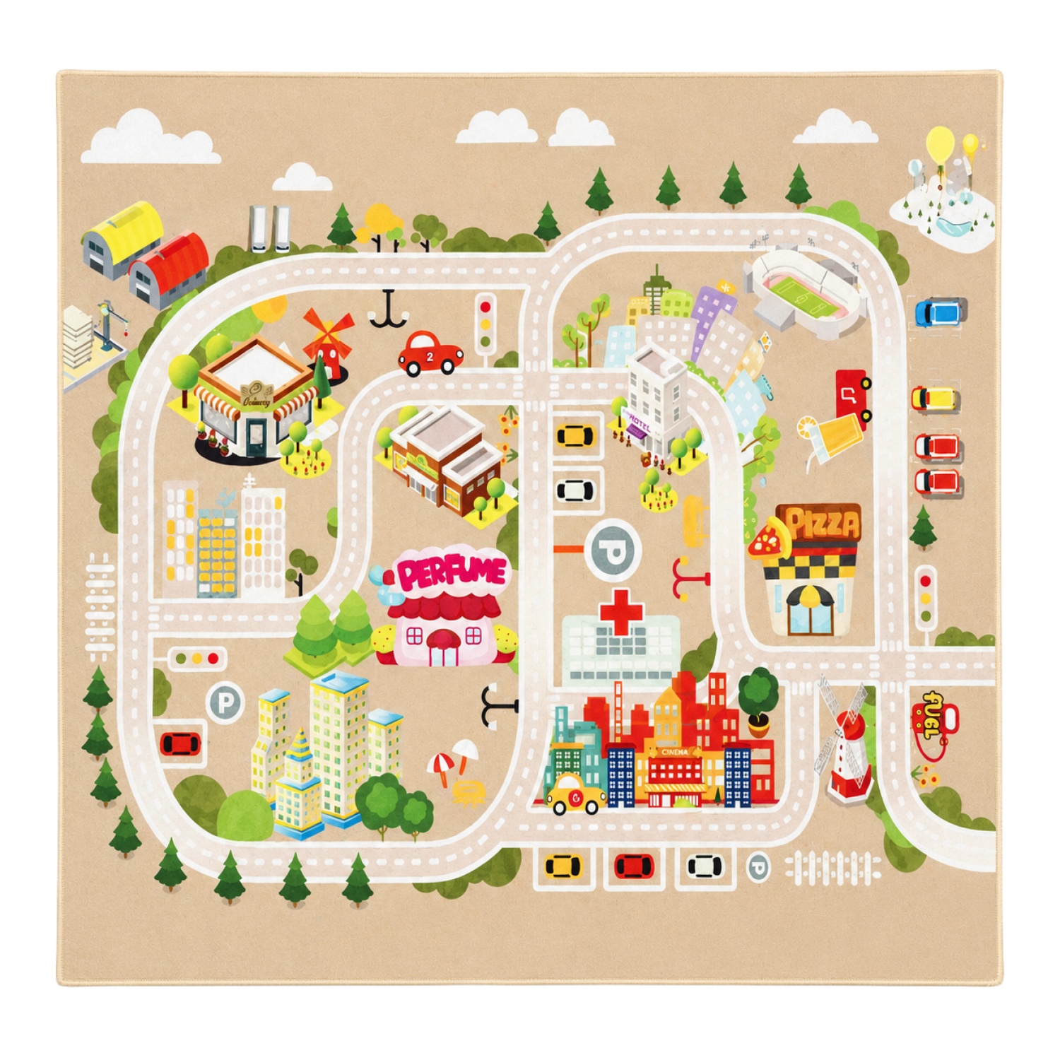 Vaikiškas kilimas ELDORADO HOME, 130 x 130 cm, 2-jų dizainų-1