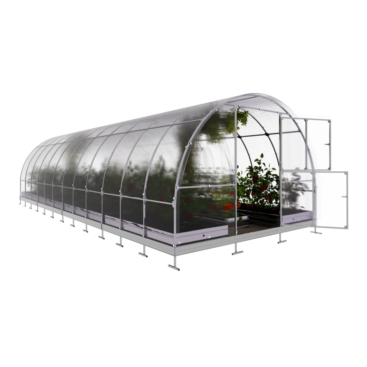 Arkinis šiltnamis KLASIKA TUBE, 6 mm polikarbonato danga, 3 x 8 m, 24 kv.m - 4