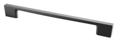 Baldų rankenėlė, stačiakampė, L-192 mm, juodos sp.