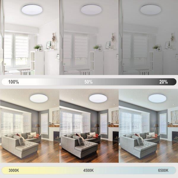 Išmanusis plafoninis LED šviestuvas TOPE SOPOT, 2 x 48 W - 2