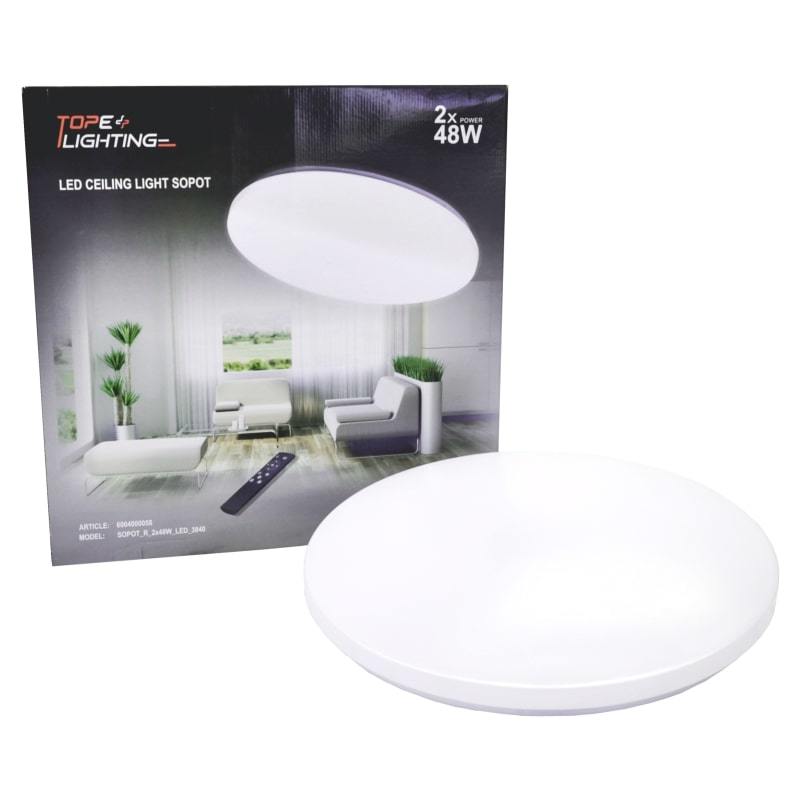 Išmanusis plafoninis LED šviestuvas TOPE SOPOT, 2 x 48 W - 7