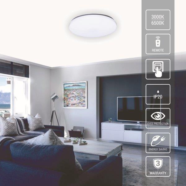 Išmanusis plafoninis LED šviestuvas TOPE SOPOT, 2 x 48 W - 3