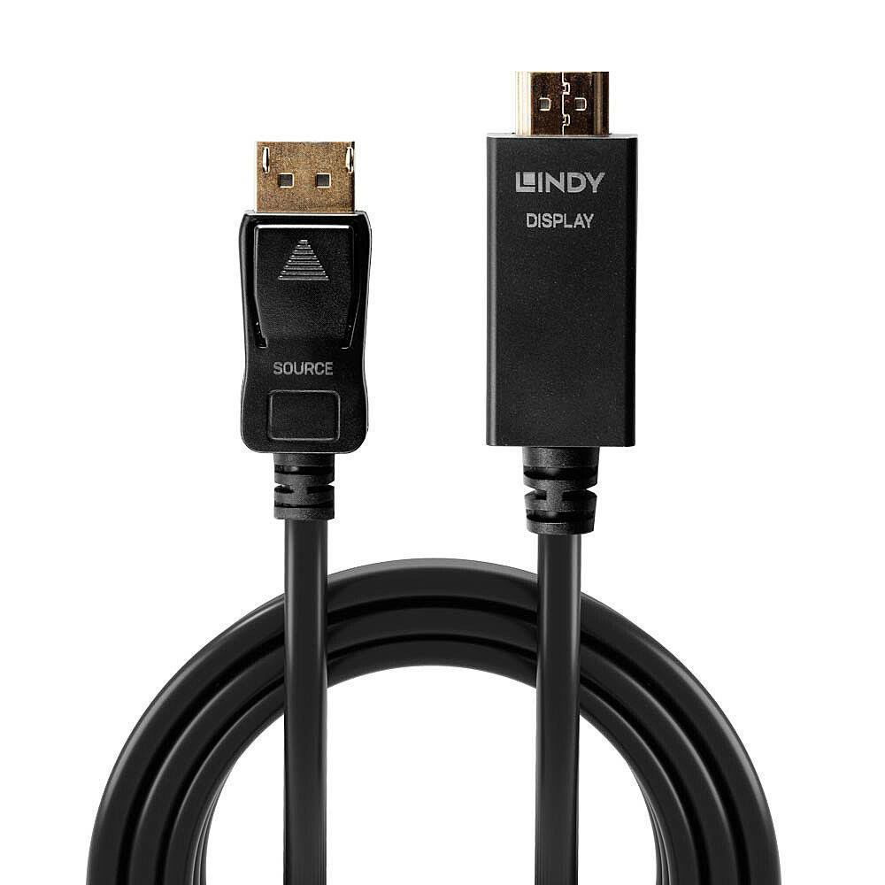 Laidas Lindy DisplayPort To HDMI HDMI, Displayport, 3 m, juoda