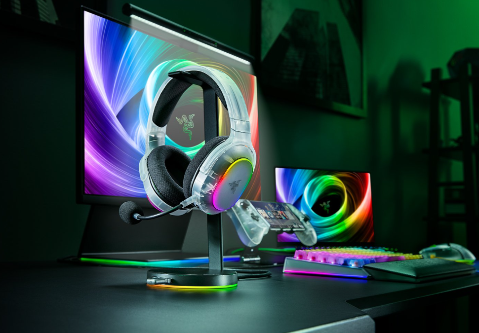 Belaidės ausinės Razer Barracuda X Chroma, skaidri - 5