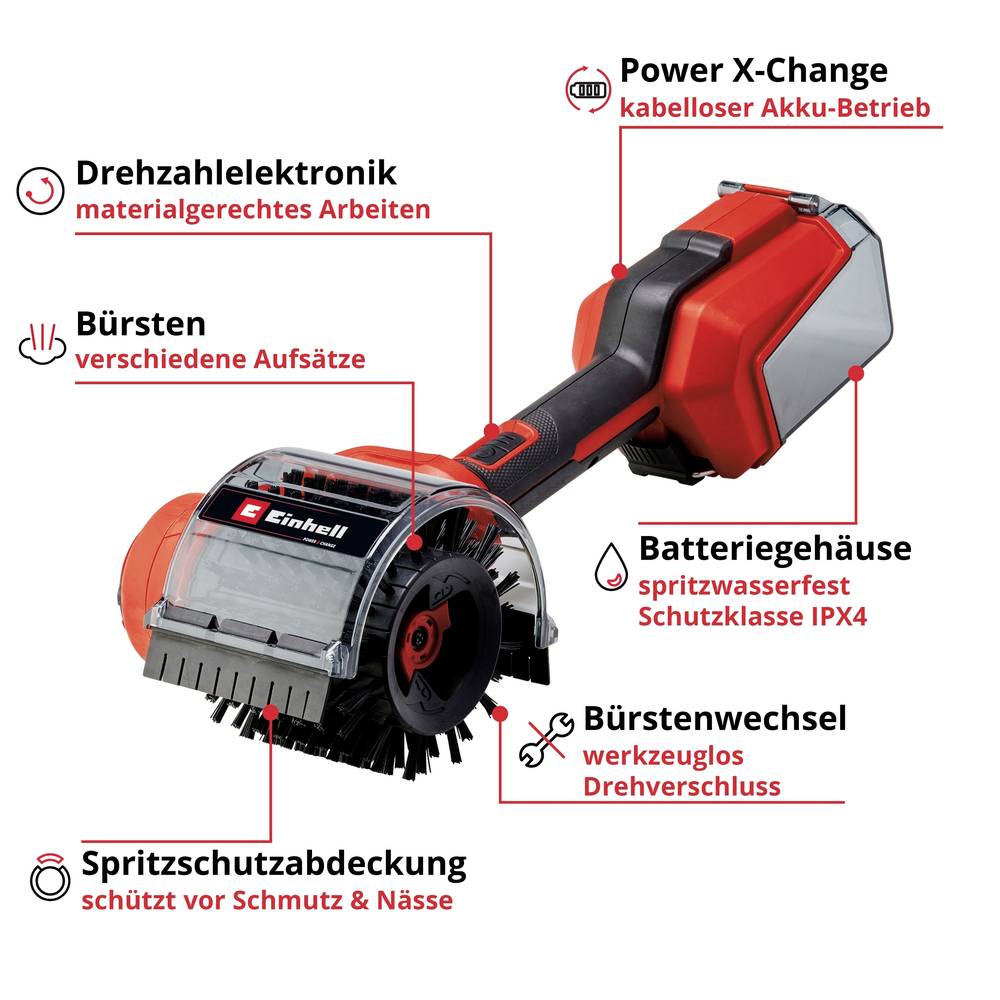 Akumuliatorinis šveitiklis EINHELL Picobella 18/90 Solo, 18 V, 12 cm, be akumuliatoriaus - 3