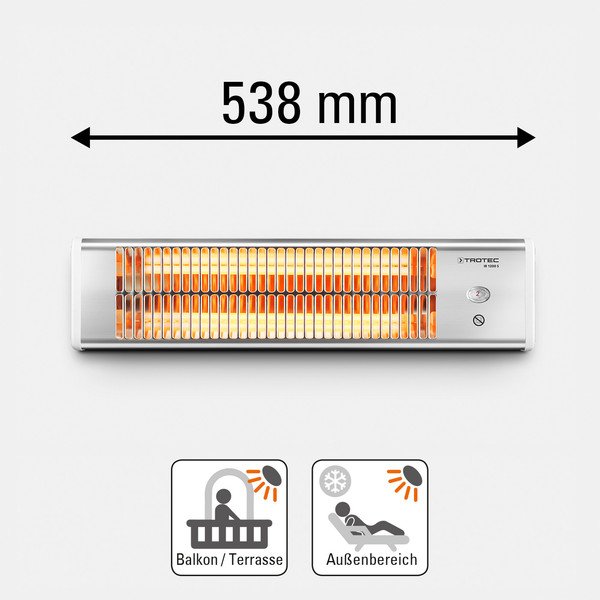 Kvarcinis infraraudonųjų spindulių šildytuvas Trotec IR 1200 S 06-00342 - 5
