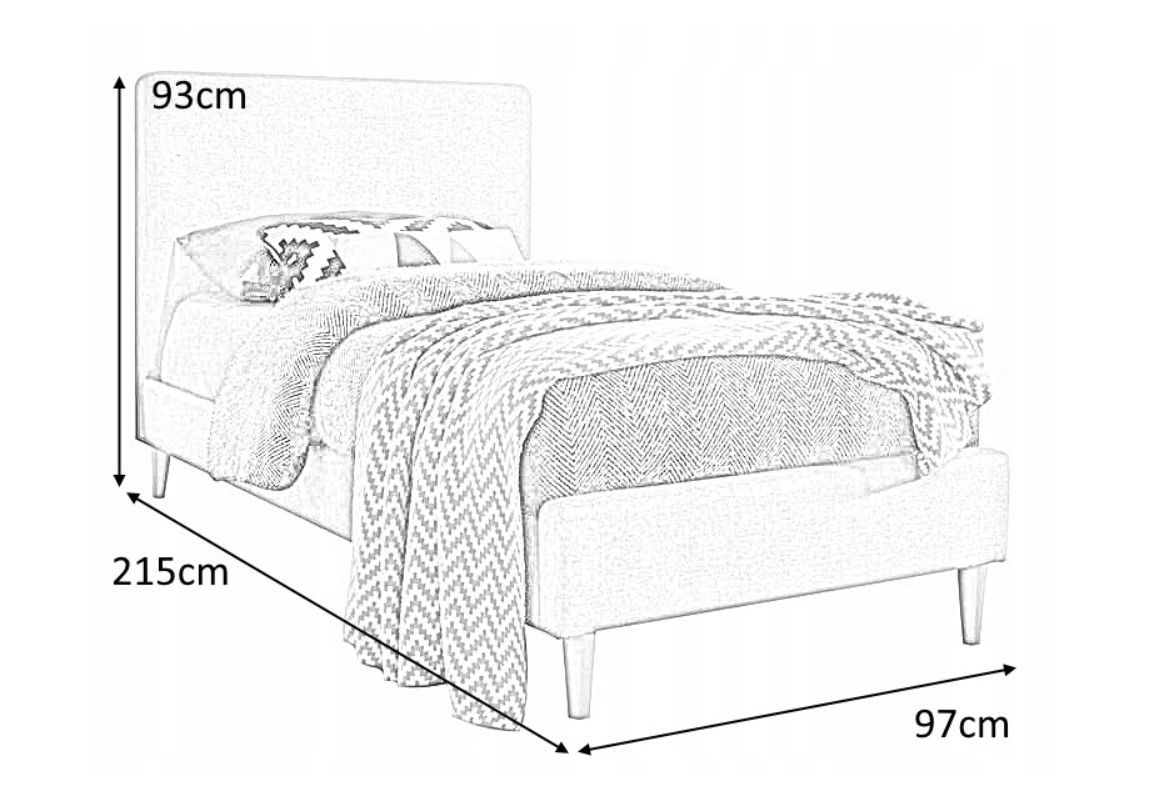 Lova su grotelėmis ACOMA 90x200 cm, rožinė-1