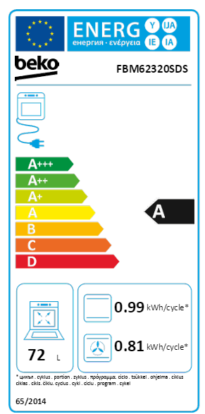 Dujinė viryklė su elektrine orkaite BEKO FBM62320SDS, 60 cm - 6