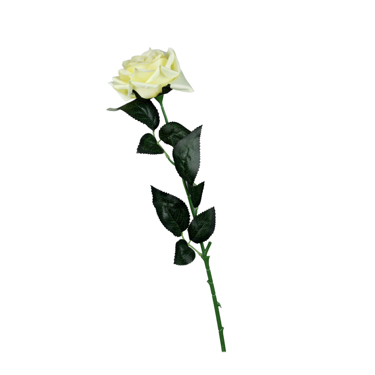 Dirbtinė gėlė ROŽE, kreminės sp., 75 cm-0