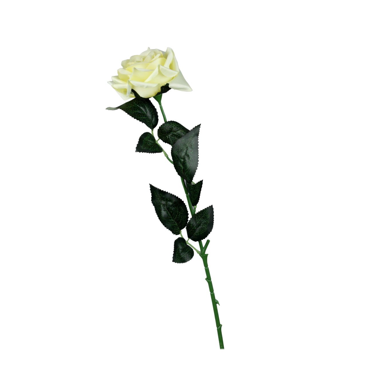 Dirbtinė gėlė ROŽE, kreminės sp., 75 cm