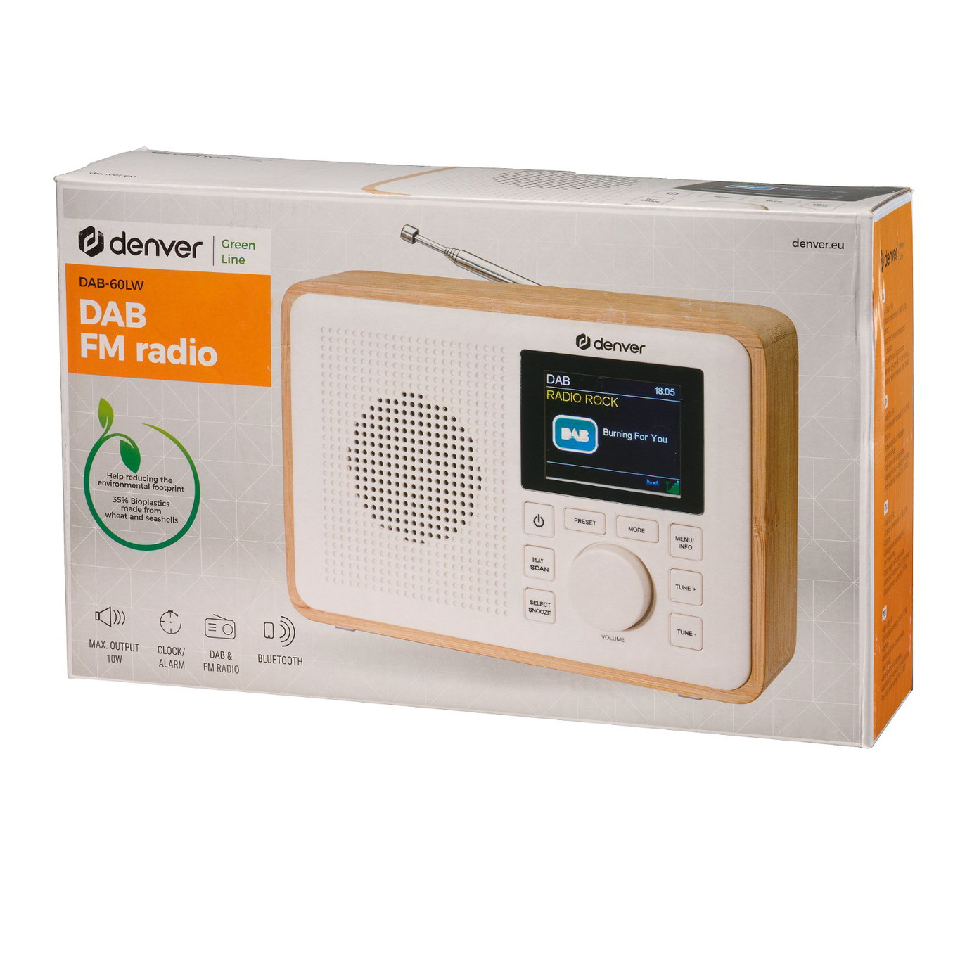 Radijo imtuvas Denver DAB-60LW Greenline Lightwood - 7