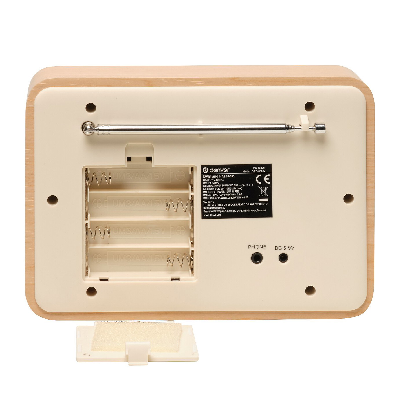Radijo imtuvas Denver DAB-60LW Greenline Lightwood - 5