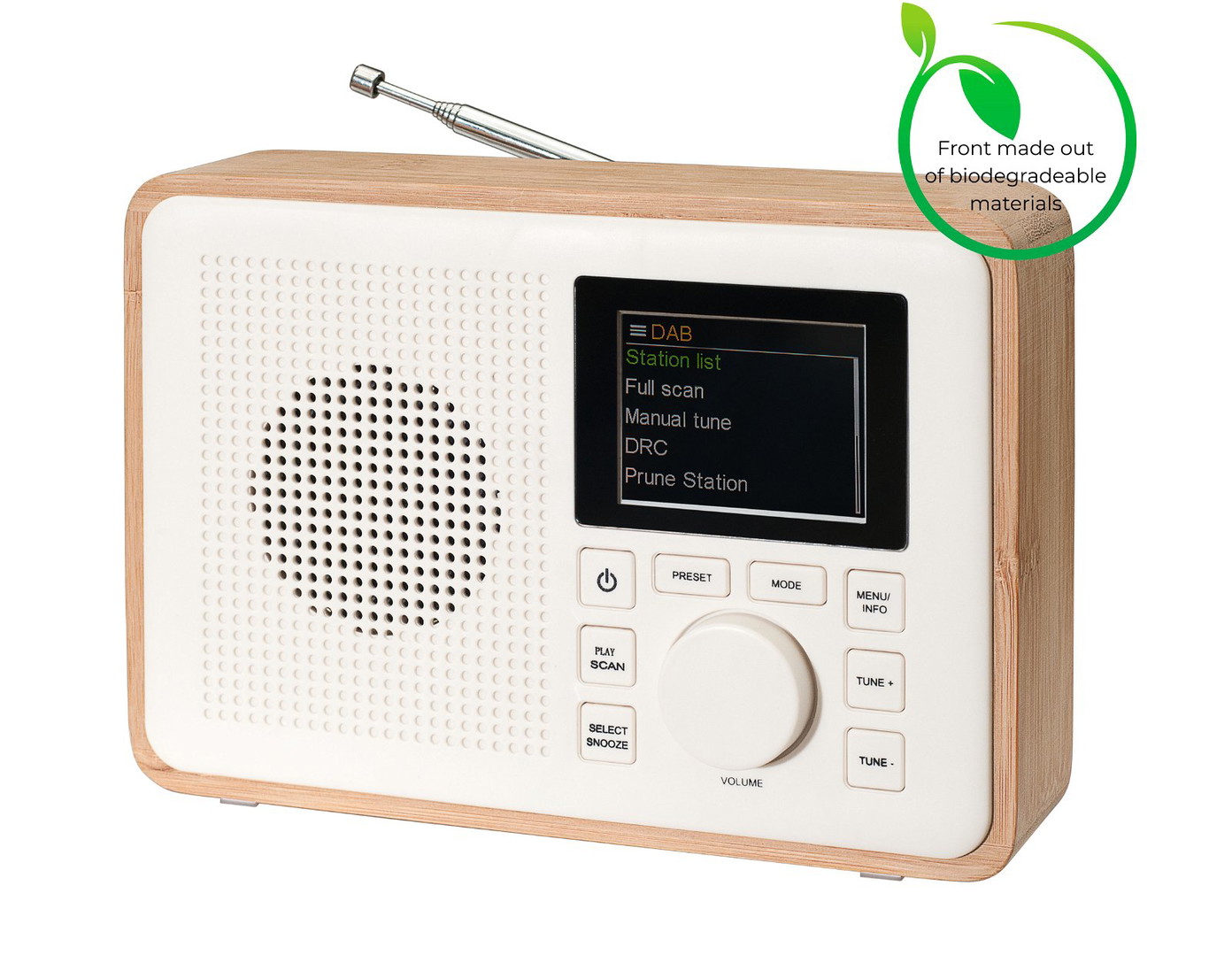 Radijo imtuvas Denver DAB-60LW Greenline Lightwood-1