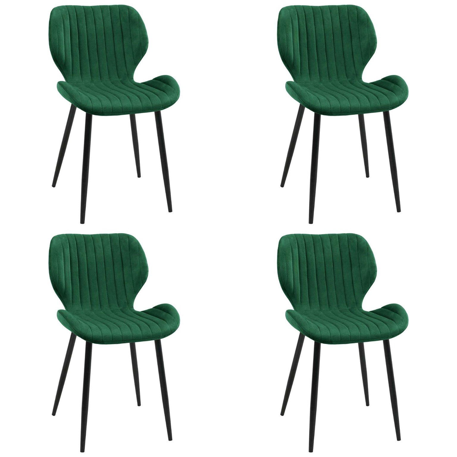 4-ių kėdžių komplektas SJ.17, žalia