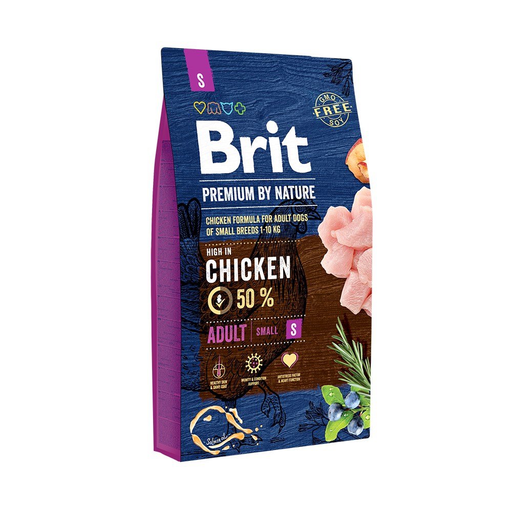 Sausas šunų ėdalas Brit Premium By Nature Adult S, 1 kg