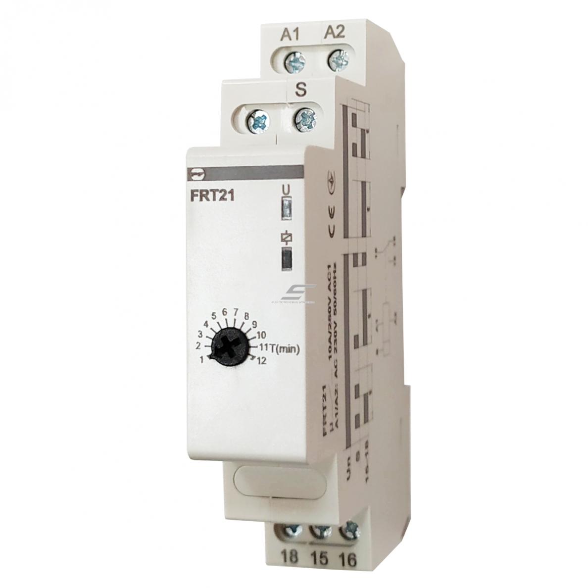 Impulsinė relė su ,,atmintimi" ir su išjungimo uždelsimu FRT21, 230V, 50/60HZ-0