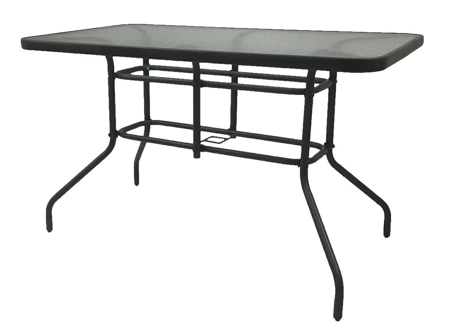 Lauko stalas Bergama, 140x80x70 cm, juodas