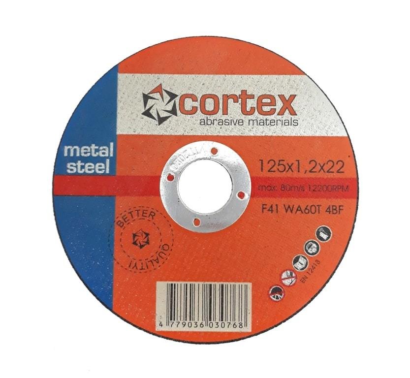 Metalo pjovimo diskas CORTEX BQ, 125 x 1,2 x 22 mm, plienui