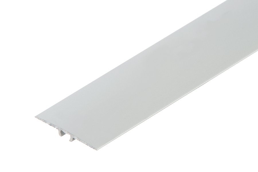Aliuminė grindų juostelė, plokščias, sidabrinės spl., 35 mm pločio, 90 cm ilgio