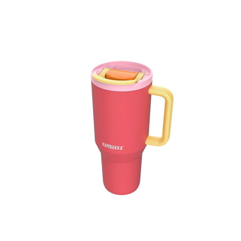 Termo puodelis su šiaudeliu KAMBUKKA RIO, rausvos spalvos, 950 ml - 3