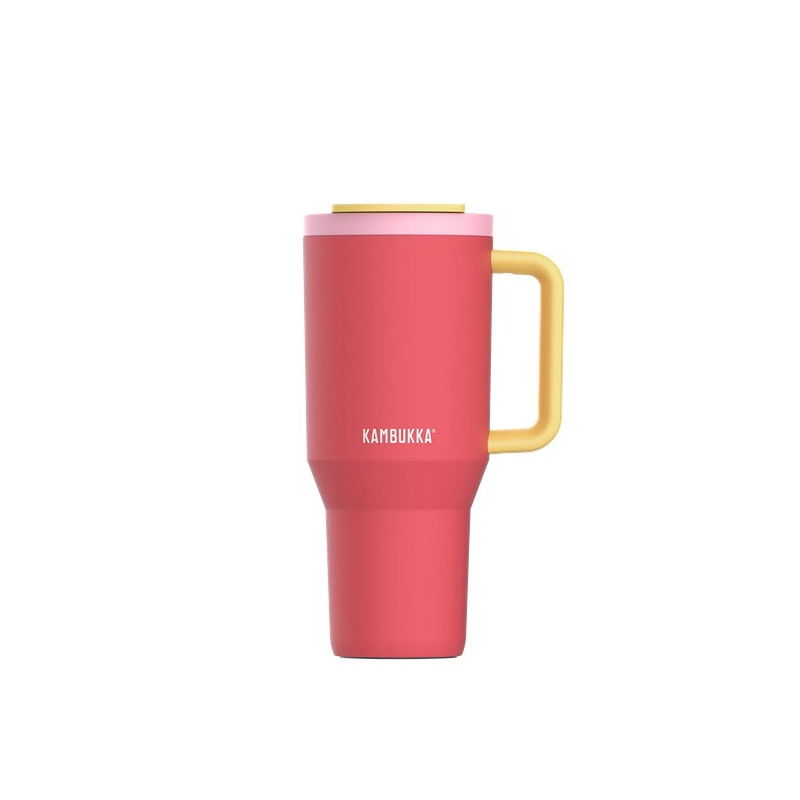Termo puodelis su šiaudeliu KAMBUKKA RIO, rausvos spalvos, 950 ml - 2