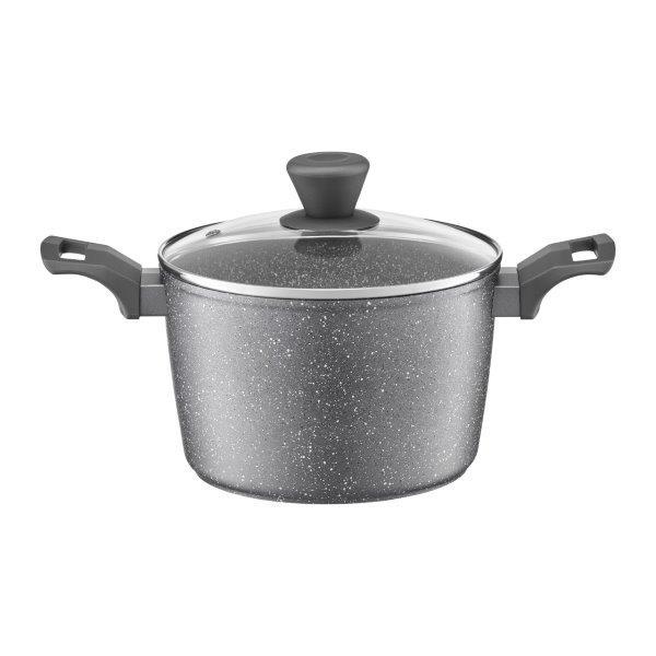 Puodas AMBITION SILVERSTONE, aliuminis, su dangčiu, tinka ir indukcinei viryklei, ø 20 cm., 3,3 L-0