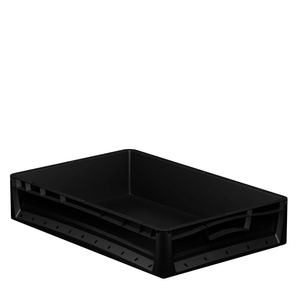 Daiktų laikymo dėžė Eurobox system 60x40xh12 cm, juoda, 22 l-0
