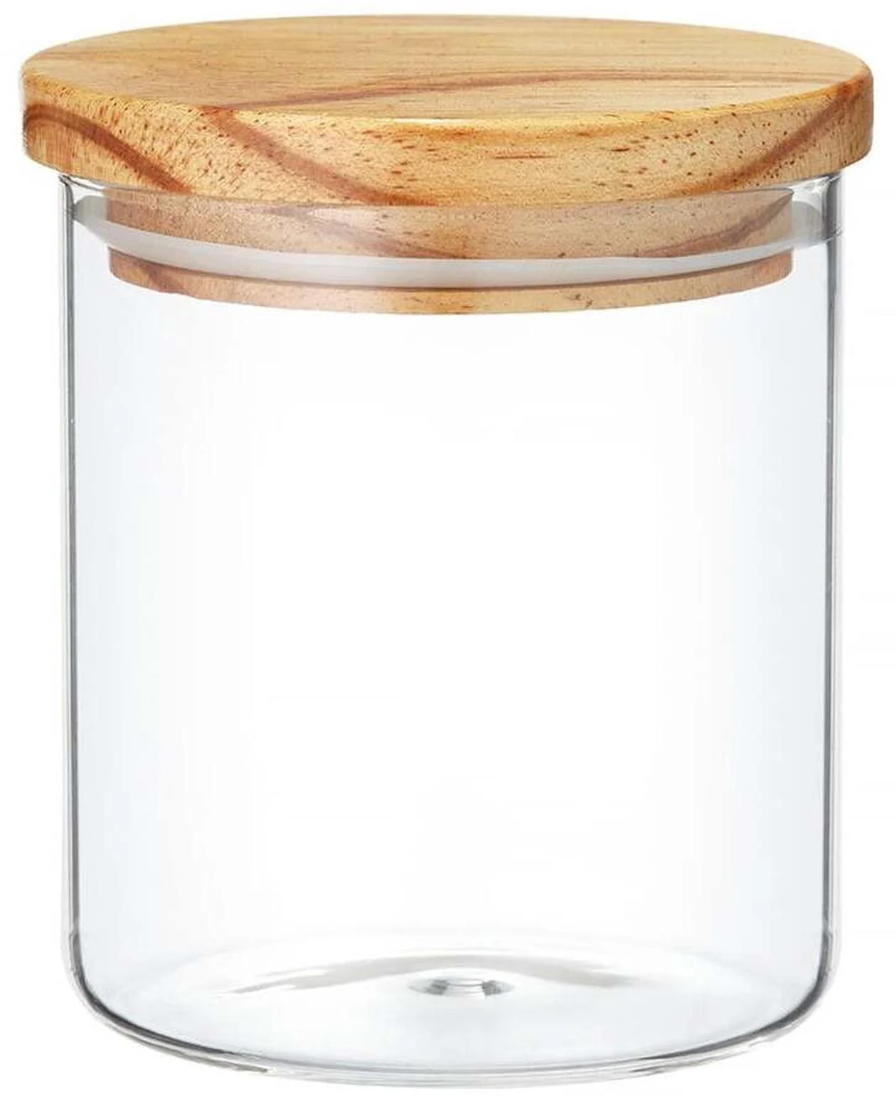 Stiklinis maisto laikymo indelis AMBITION NORDIC, su bambukiniu dangteliu, 675 ml-0