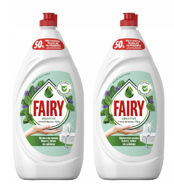Indų ploviklis FAIRY Sensitive Tea Tree&Mint, 2x1,35l-0