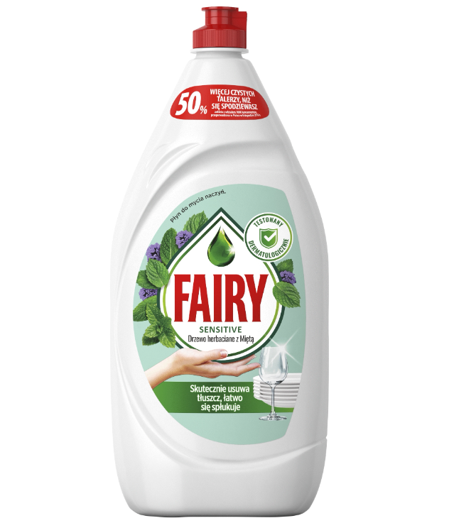 Indų ploviklis FAIRY Sensitive Tea Tree&Mint, 2x1,35l-1
