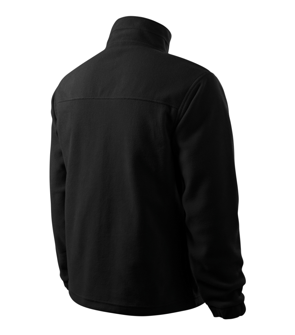 Vyriškas flisinis džemperis su užtrauktuku, juodos spalvos, 3XL dydis - 3