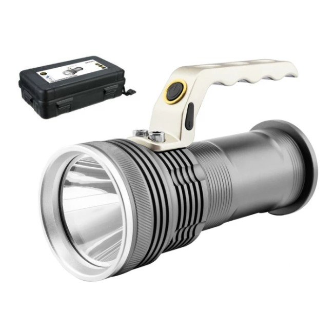 LED žibintuvėlis ENTAC,IP65,5W,150lm, pakraunamas nuo 220V,2x18650 akumuliatoriaus, kompl.,kroviklis