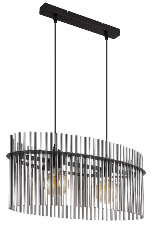 Pakabinamas šviestuvas GLOBO GORLEY, 2xE27, 40W, 230V, metalinis, juodos sp, 23x60x140cm-1