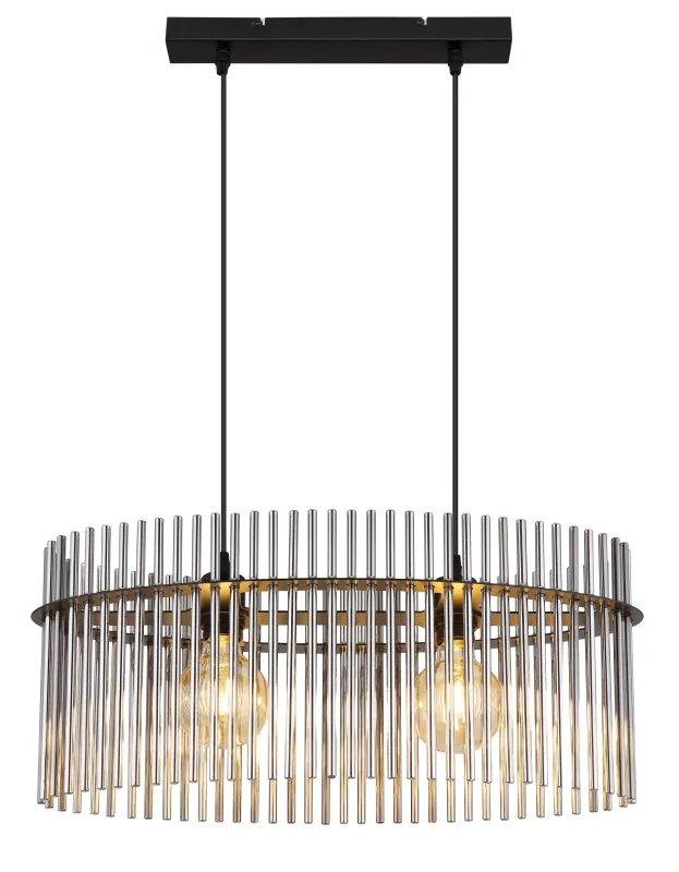 Pakabinamas šviestuvas GLOBO GORLEY, 2xE27, 40W, 230V,  metalinis, juodos sp, 23x60x140cm - 3