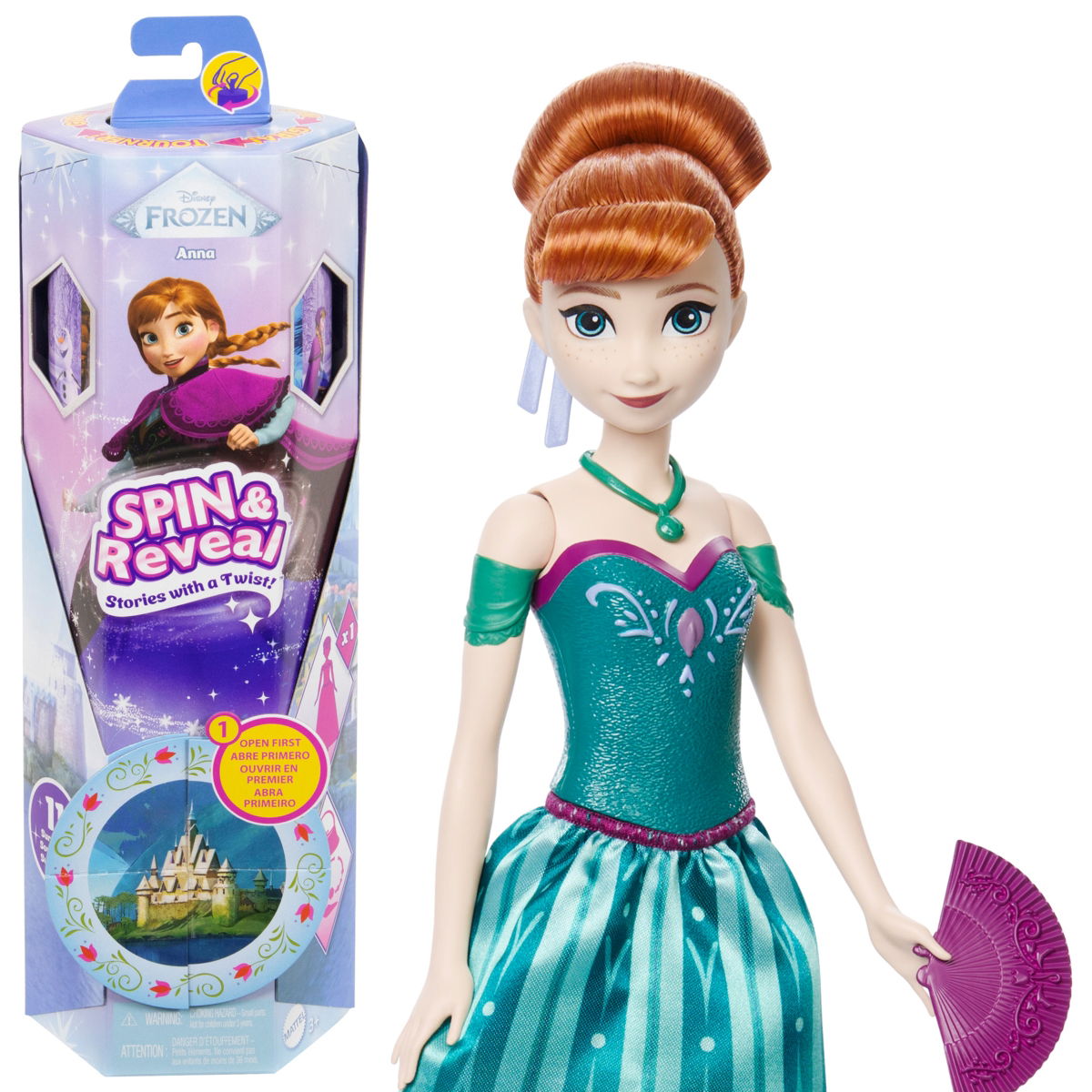 Lėlės Anos siurprizų rinkinys DISNEY FROZEN SPIN AND REVEAL-0