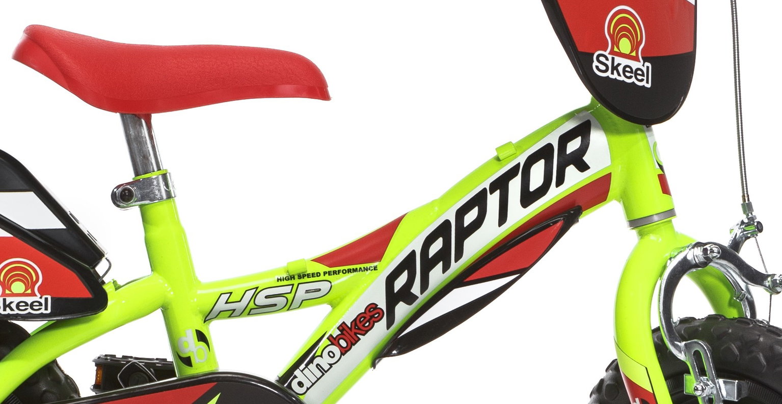 Vaikiškas dviratis Dino Bikes Raptor 612L-03RP, raudonas/žalias, 12" - 3