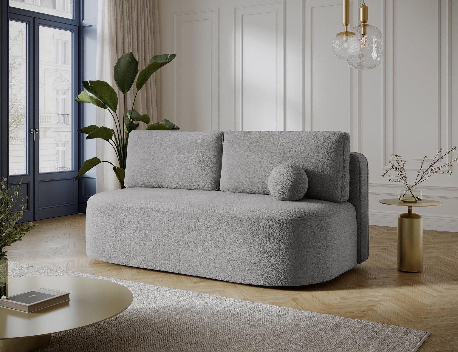 Sofa-lova Lilana Royal 04, pilka sp., 193 x 96 cm x 93 cm - 4