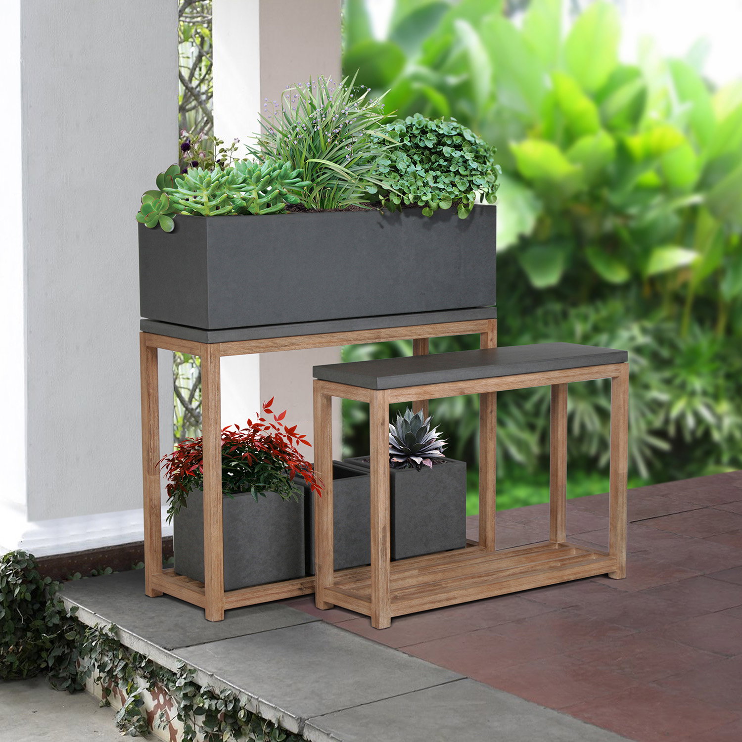 Sodo lentyna SANDSTONE 87x28xH60cm, ruda - 3