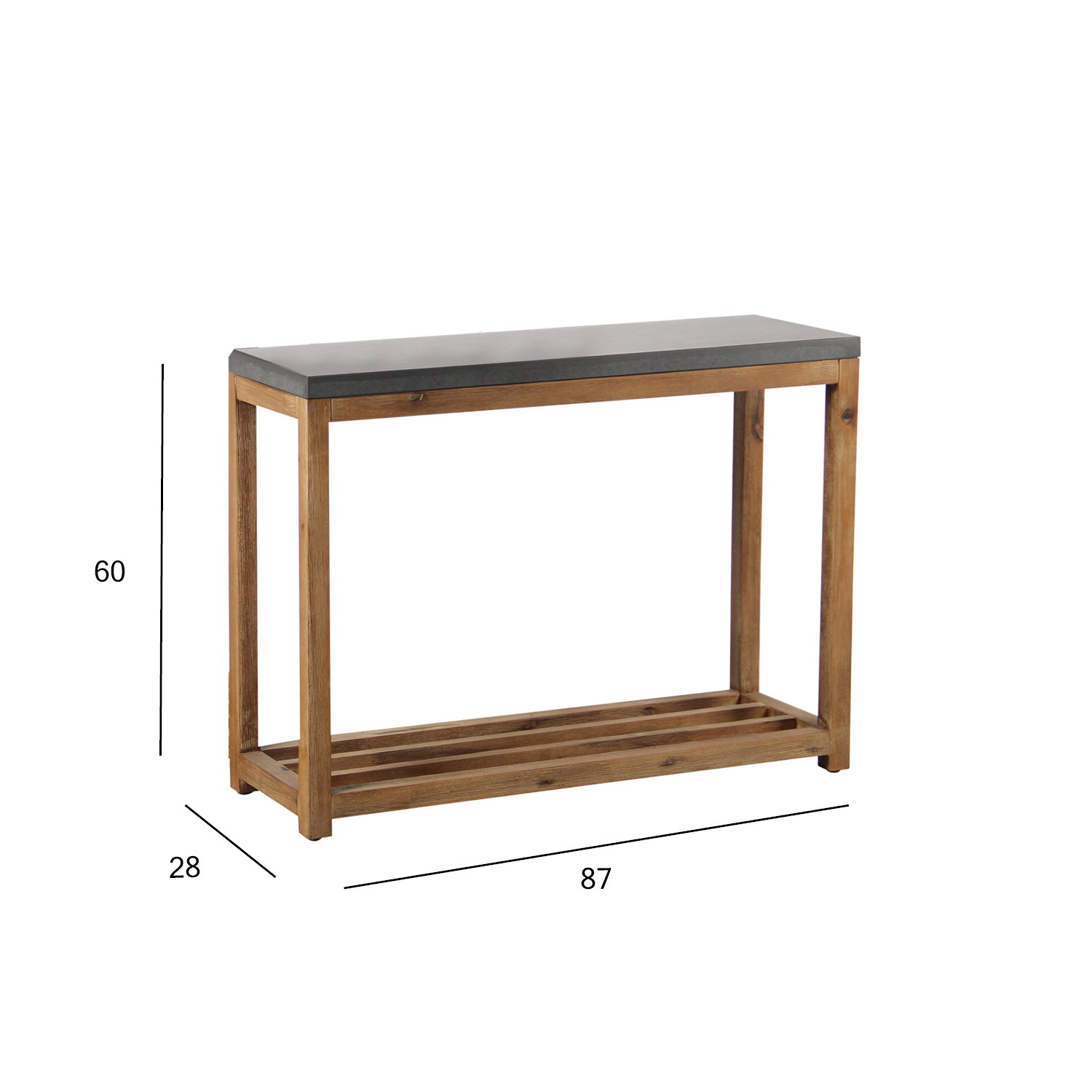 Sodo lentyna SANDSTONE 87x28xH60cm, ruda-1