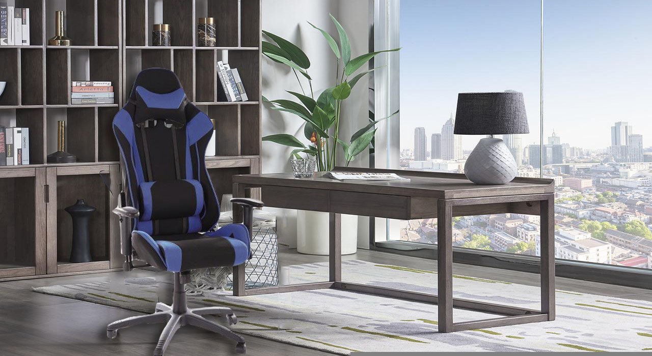 Biuro kėdė VIPER, juodos/mėlynos sp. - 2
