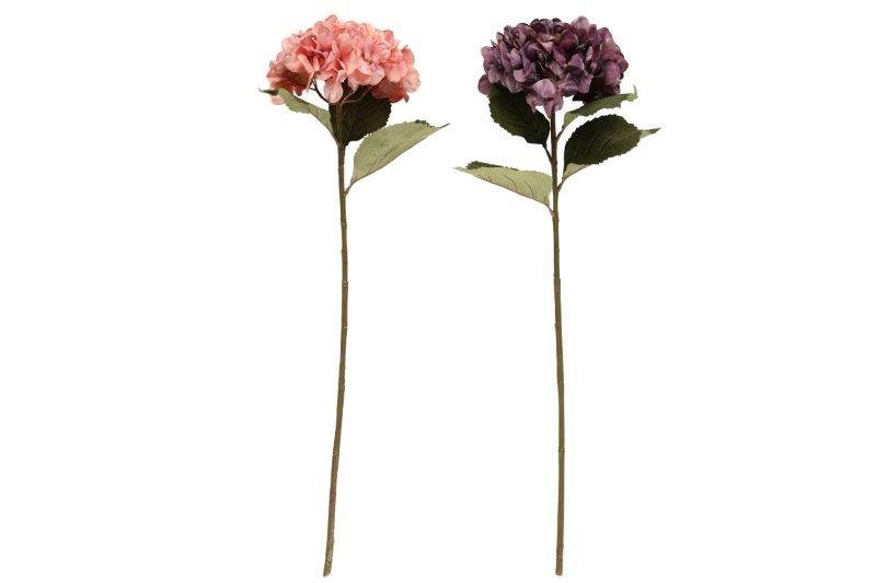 Dirbtinė gėlė HYDRANGEA, įv. spalvų, 80 cm - 1