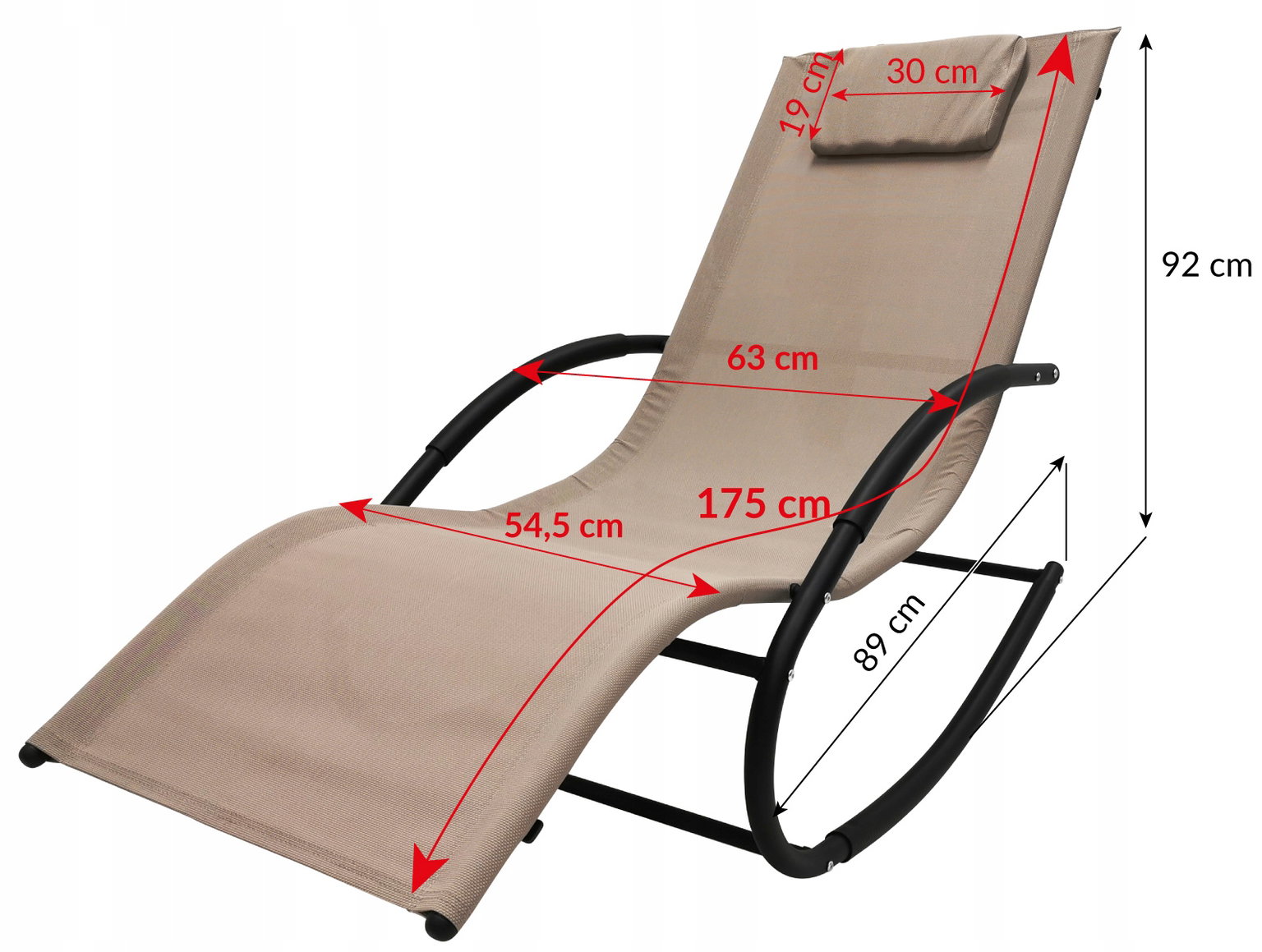 Supamasis gultas Rodi, 175 x 55 x 92 cm - 4